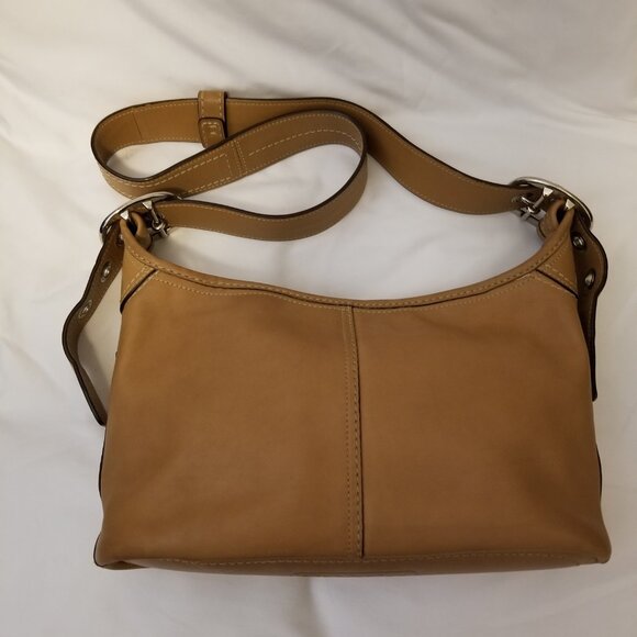 Authentic Coach Leather Caramel Brown Hobo or Crossbody Convertible Purse - Picture 1 of 11